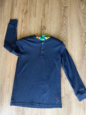 Tommy Bahama Boys Navy Thermal Henley 10-12